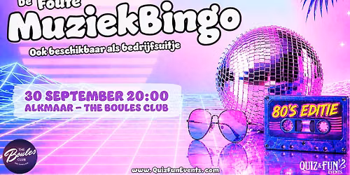 Muziekbingo 80’s Editie | Alkmaar — Muziek in Alkmaar