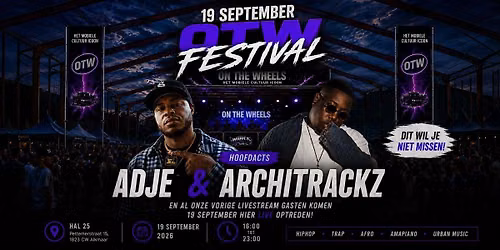 On The Wheels Festival 2026 met Adje & Architrackz — Muziek in Alkmaar