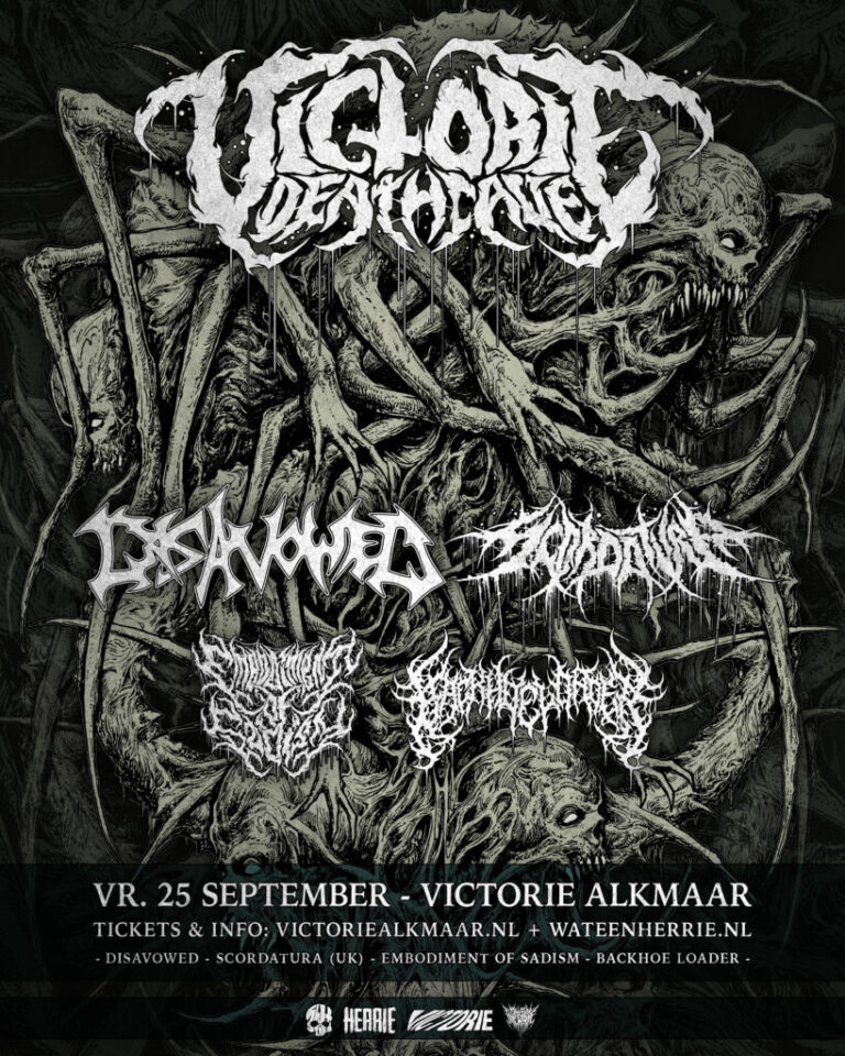 Victorie Deathcave met Disavowed, Scordatura, Backhoe Loader en Embodiment of Sadism — Muziek in Alkmaar