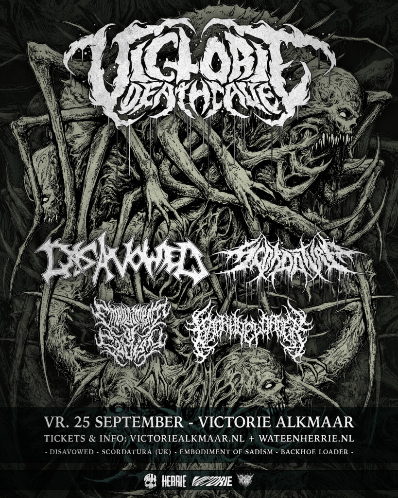 Victorie Deathcave met Disavowed, Scordatura, Backhoe Loader en Embodiment of Sadism in Alkmaar